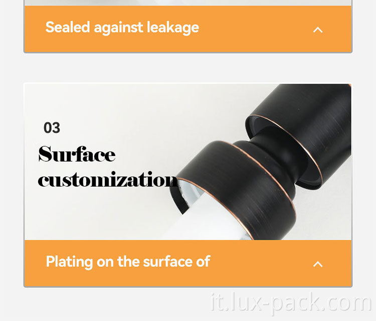 22-410 Big Alumite Spessa lozione per bottiglie di pompa per lozione costosa e bottiglia di crema